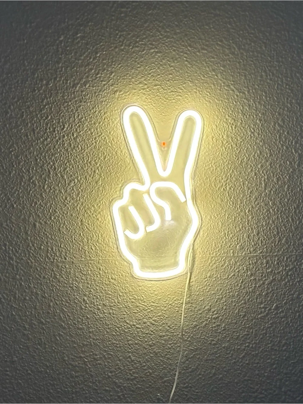 Rainbow Cloud/PEACE White LED Wall Light| MultI CLR Neon Accent.